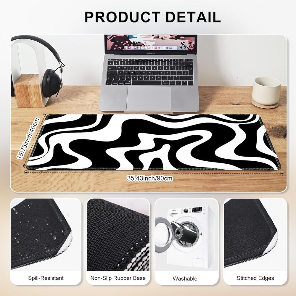 Large 4pc Set Ergonomic Gaming Mouse pad Keyboard Wrist Rest, Mouse Wrist Rest